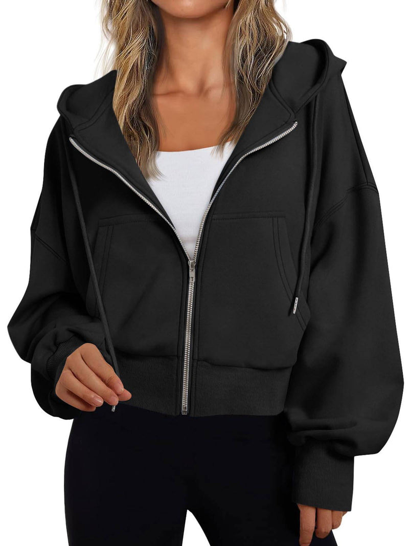 Iris Women's Hoodie | Cropped, Zip