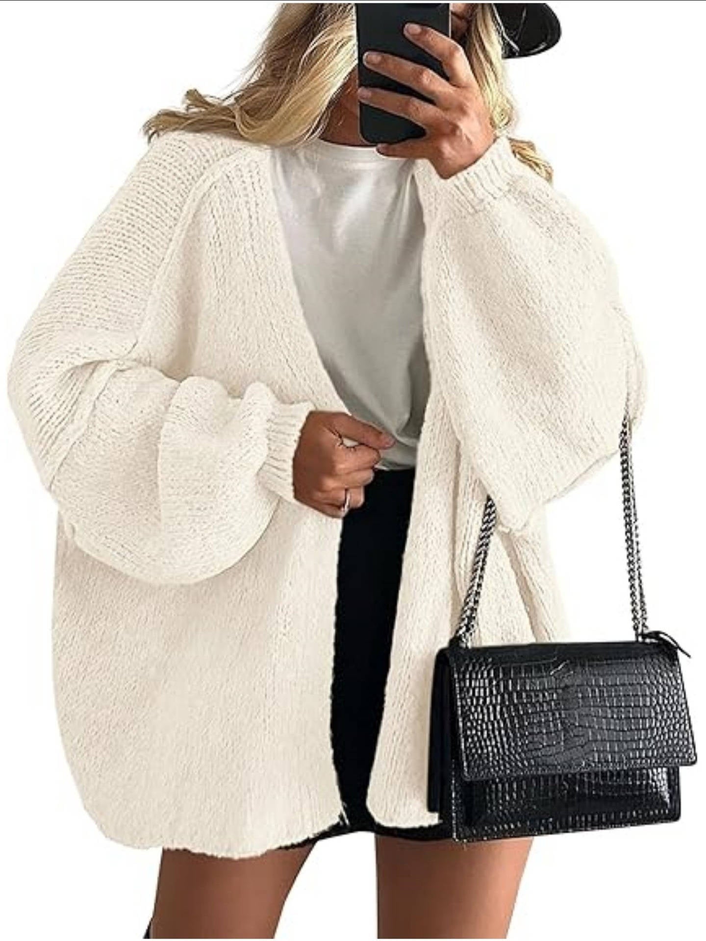 Violette Women's Oversized Cardigan - back view