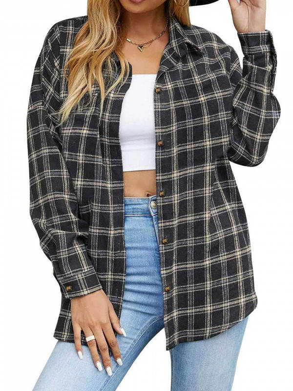 Nora Women's Plaid Jacket - full-length view