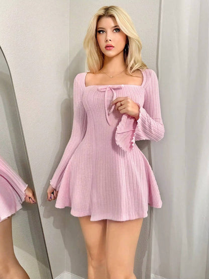 Ulla Women's Mini Dress - fabric and finish detail