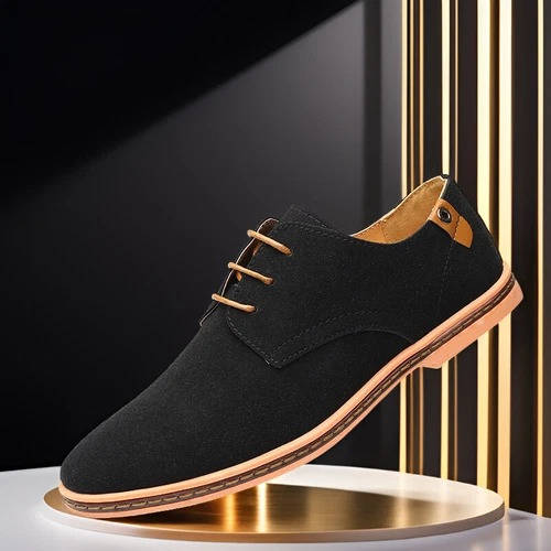 Reuben Men's Suede Oxfords - styled view