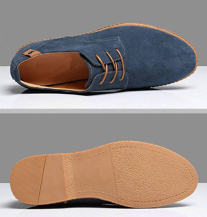 Reuben Men's Suede Oxfords - shown in use