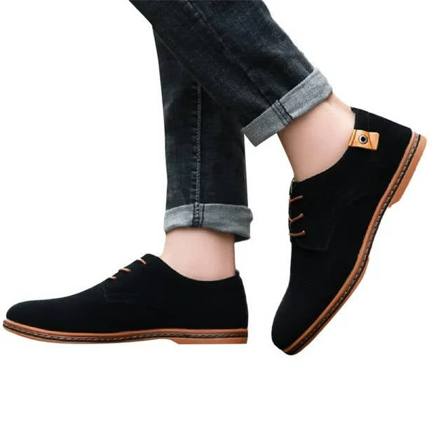 Reuben Men's Suede Oxfords - front view