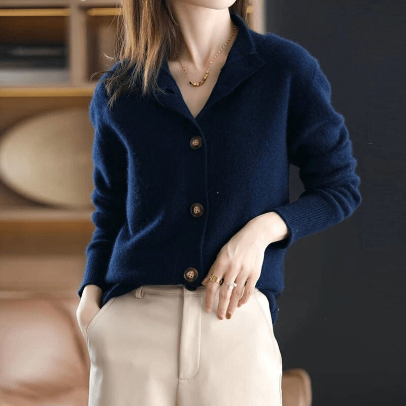 Clara Women's Cardigan - fabric and finish detail