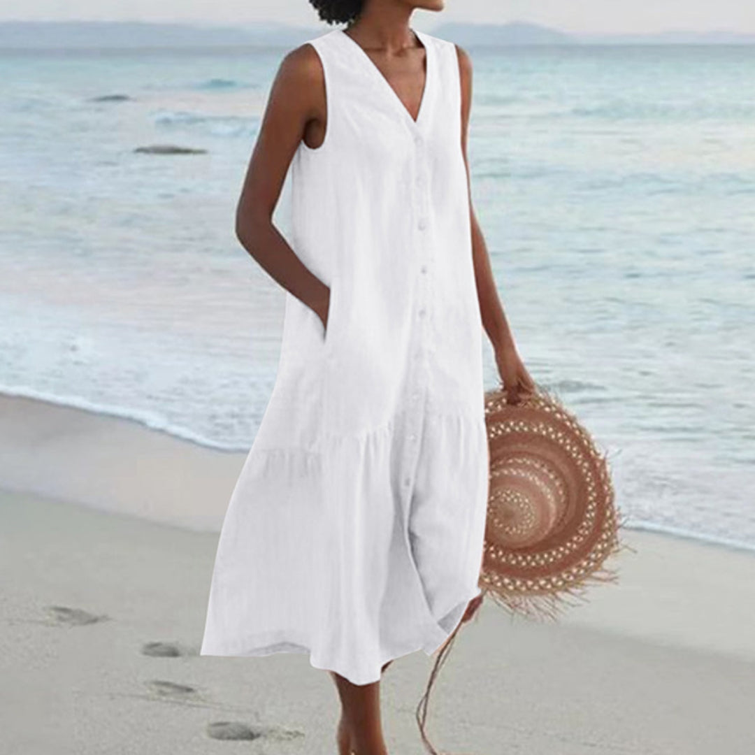 Rosa Women's Midi Dress - back view