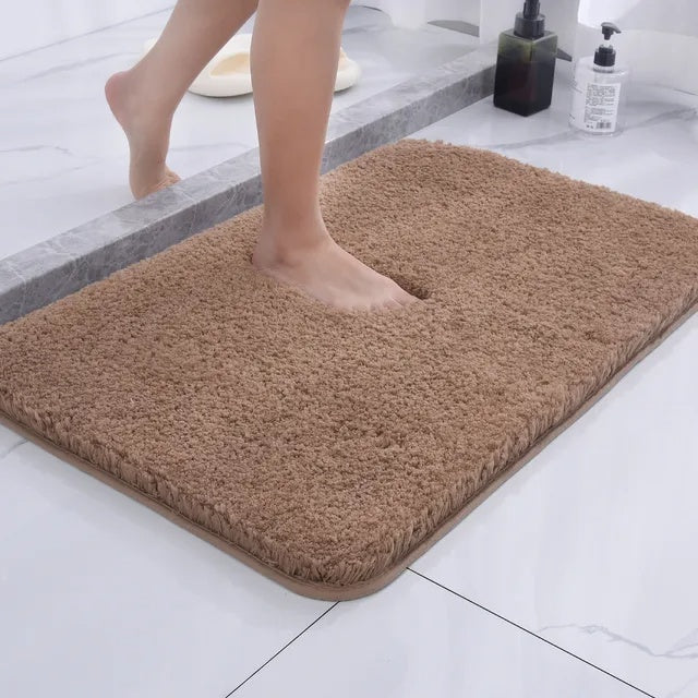 Fur & Plush Bath Rug | Ultra-Soft Pile, Non-Slip Backing