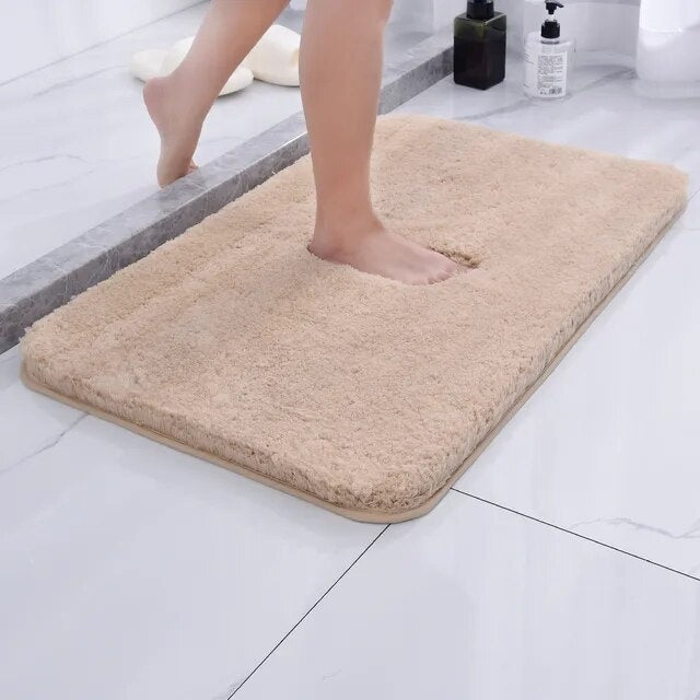 Fur & Plush Bath Rug | Ultra-Soft Pile, Non-Slip Backing