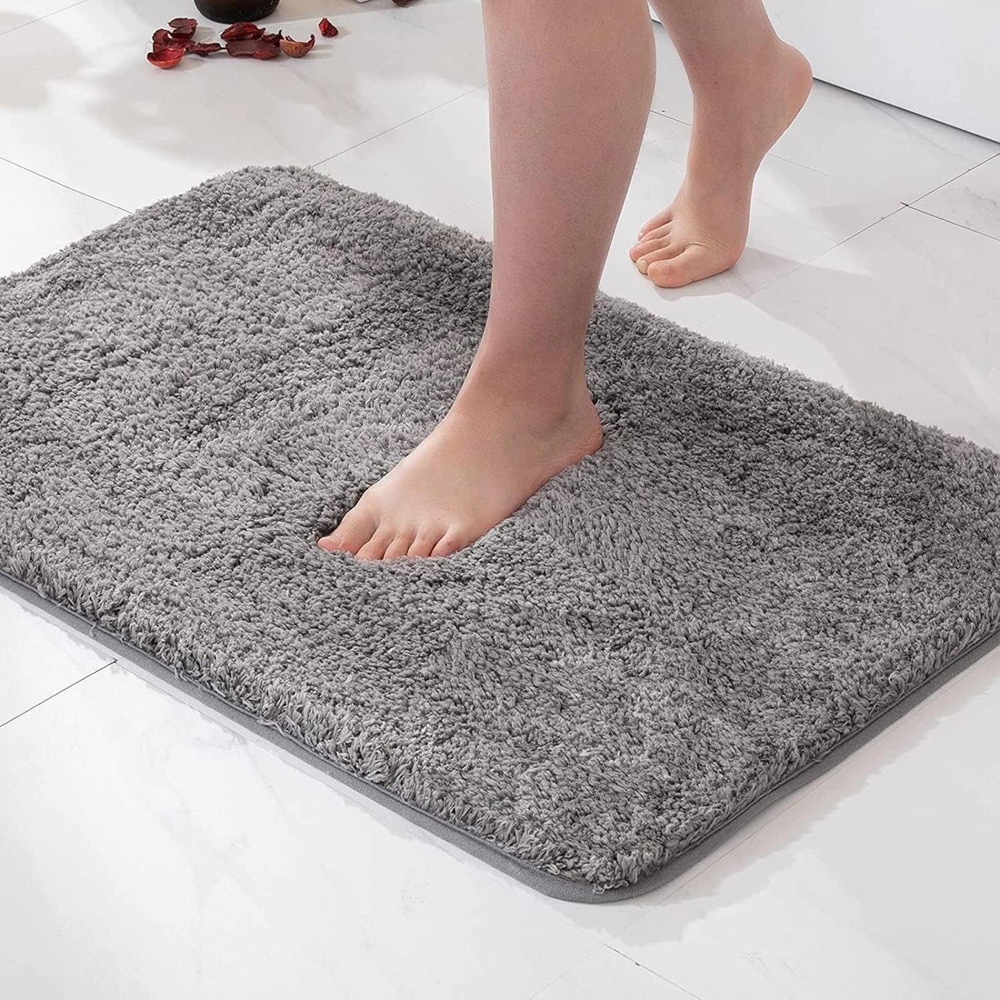 Fur & Plush Bath Rug | Ultra-Soft Pile, Non-Slip Backing