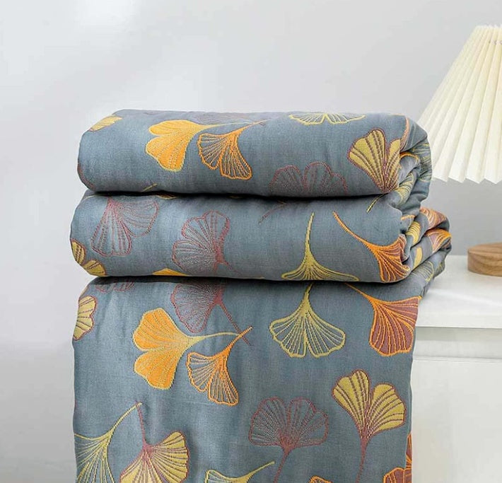 Quarry Ginkgo Leaf Throw Blanket | Cozy Decor, Year-Round