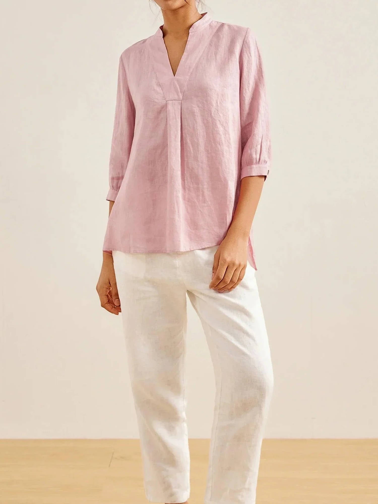 Tallulah Women's Linen Dress - styled view