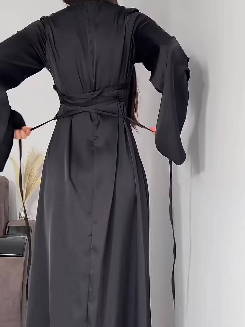 Paloma Women's Satin Maxi Dress - back view
