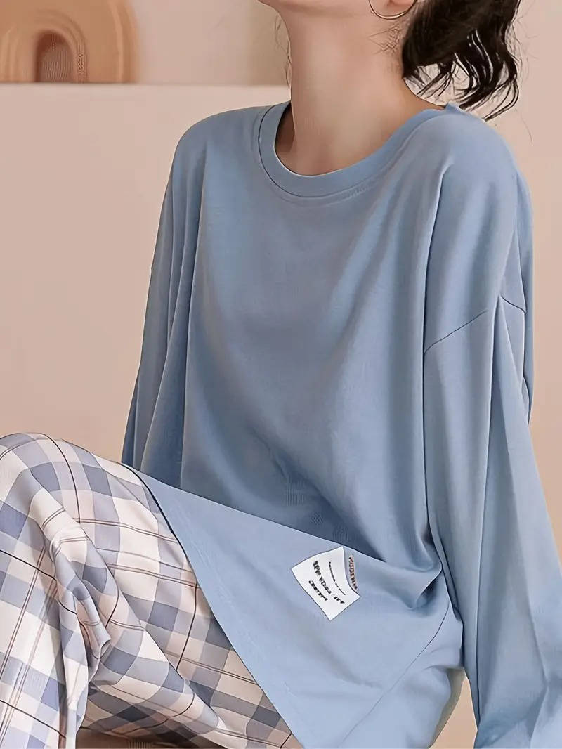 Mabel Women's Plaid Pyjama Set - styled view