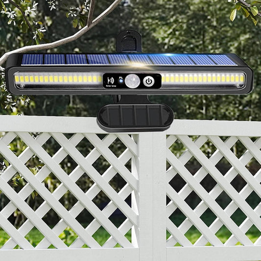 Willow Solar Fence Lights - styled view