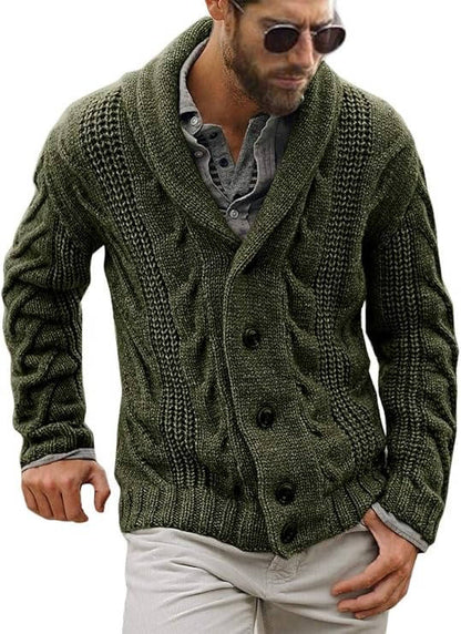 Fabian Men's Cardigan - fabric and finish detail