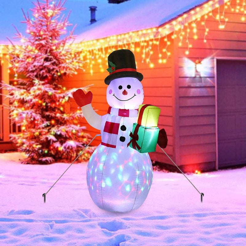 Meadow Solar Inflatable Snowman - front view