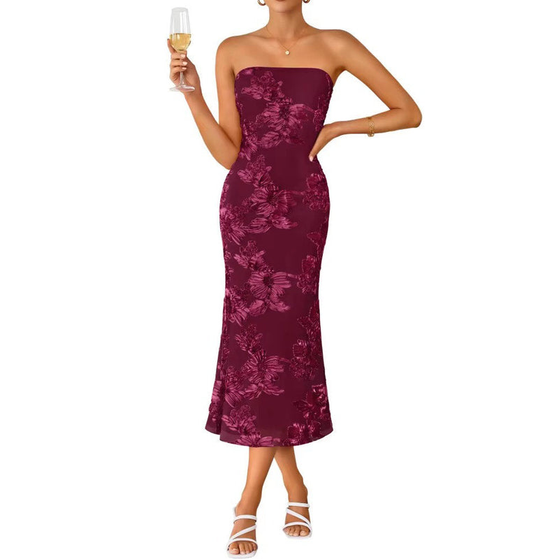 Nell Women's Floral Midi Dress - back view