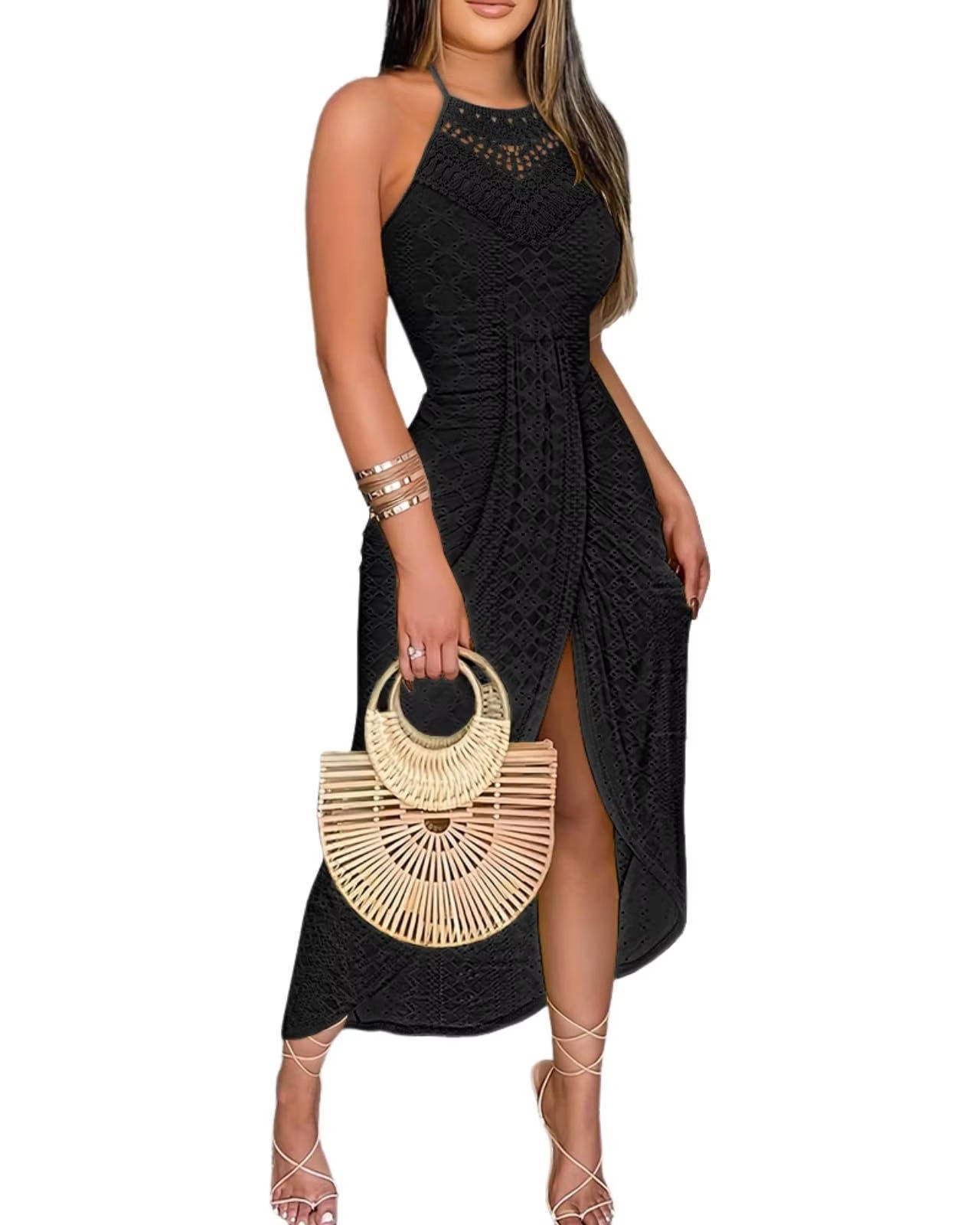 Ottilie Women's Asymmetric Maxi Dress - full-length view