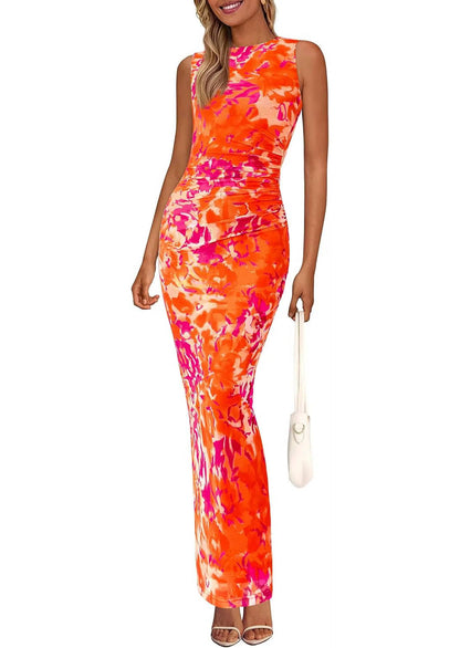 Mabel Women's Floral Maxi Dress - flat lay