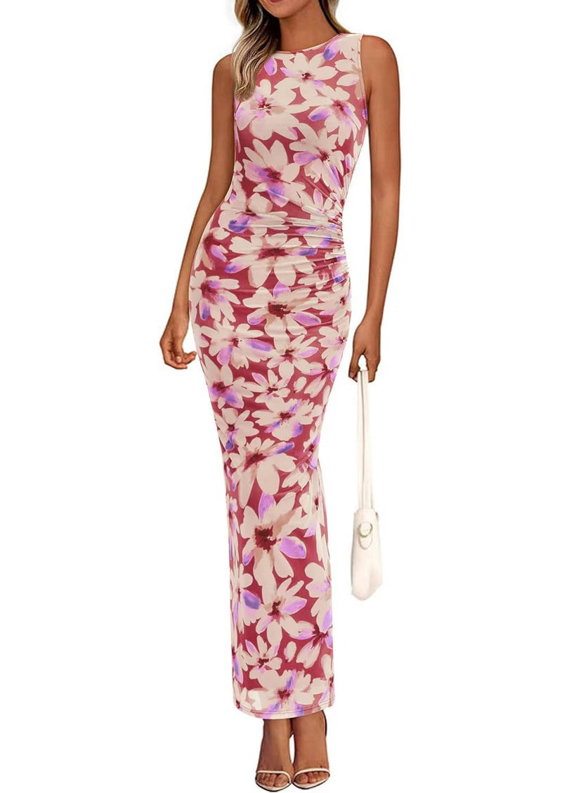Mabel Women's Floral Maxi Dress - close-up detail
