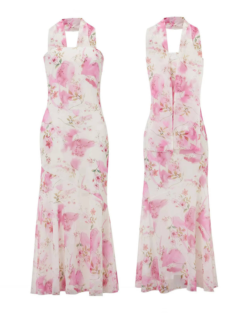 Sable Women's Floral Maxi Dress - flat lay