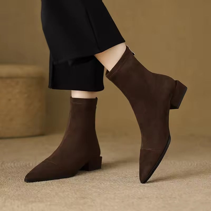 Nadia Women's Suede Ankle Boots - front view