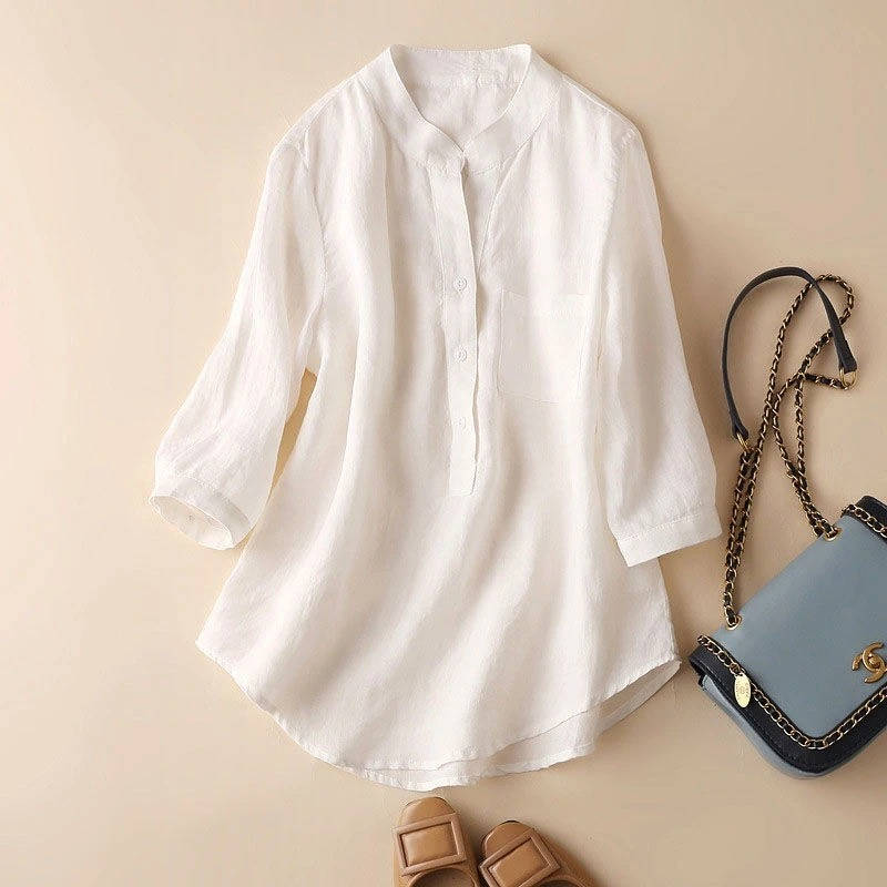 Tallulah Women's Linen Dress - styled view