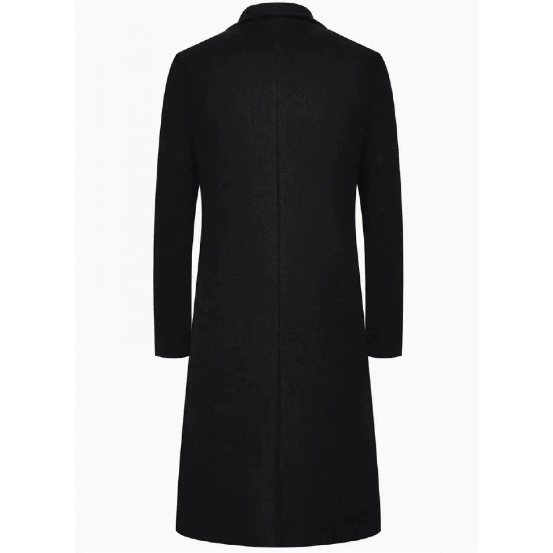 Theo Men's Wool Topcoat - fabric and finish detail