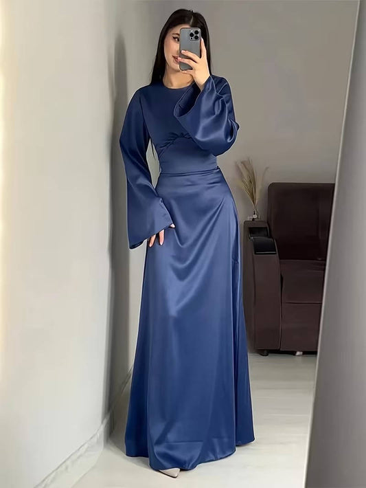 Paloma Women's Satin Maxi Dress - front view