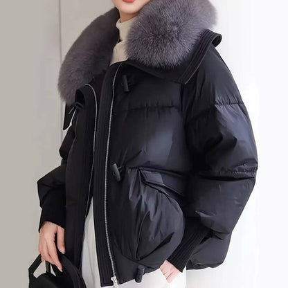 Bijou Women's Puffer Jacket - shown in use