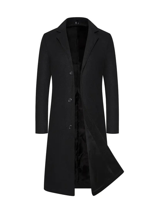 Theo Men's Wool Topcoat - styled view