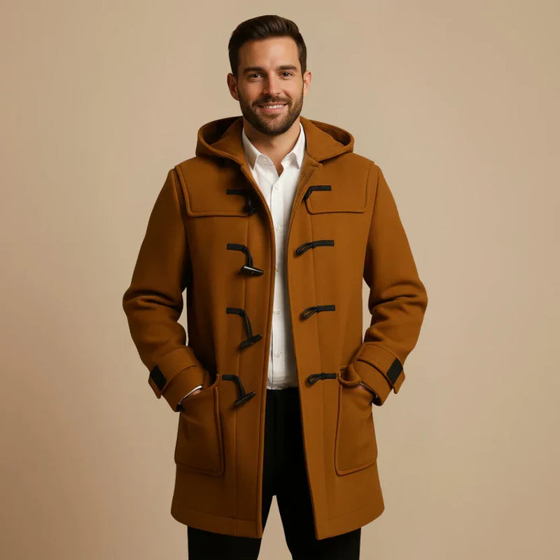 Nolan Men's Trench Coat | Classic, Hooded, Button