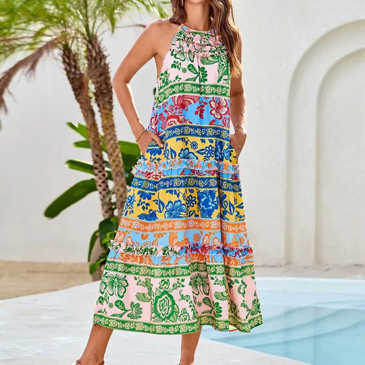Liana Women's Floral Maxi Dress - styled view