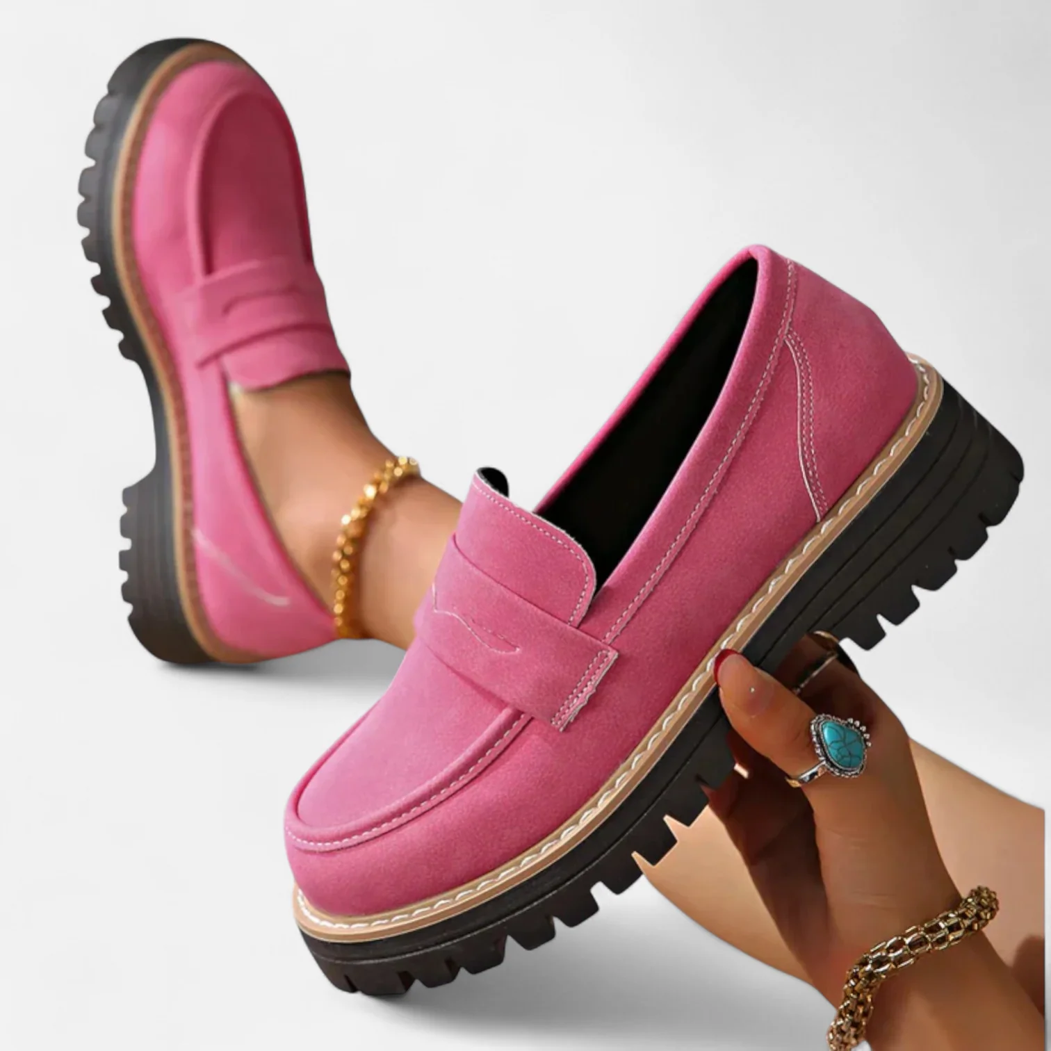 Wren Women's Loafers - fabric and finish detail