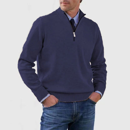 Caleb Men's Sweater - fabric and finish detail