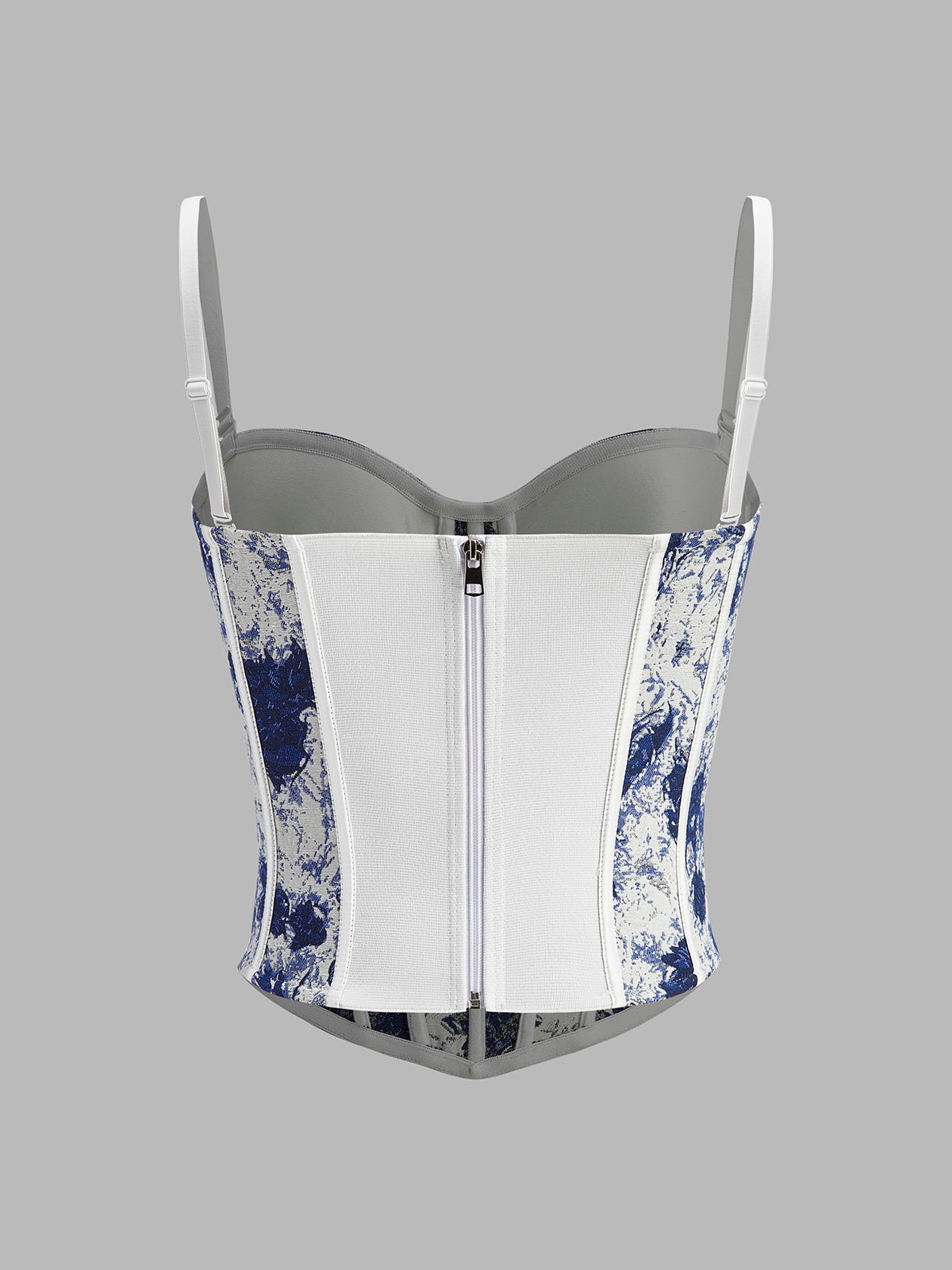 Nadia Women's Printed Corset Top - fabric and finish detail