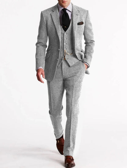 Ezra Men's Tuxedo Suit - full-length view