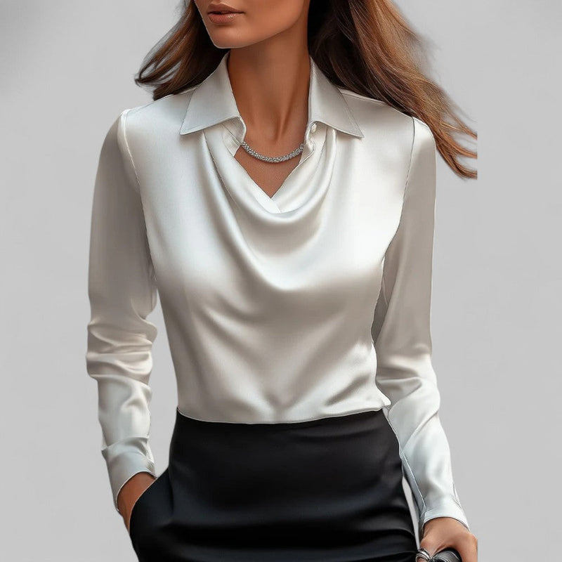 Lena Women's Blouse | Bow, Shirt Collar