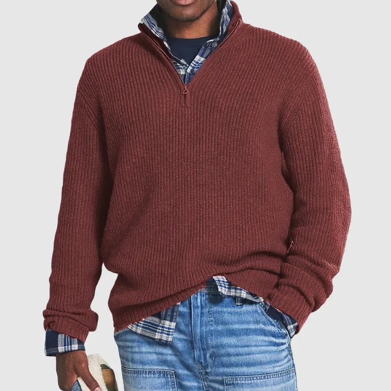 Elias Men's Sweater - close-up detail