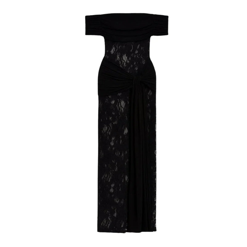 Faye Women's Dress | Bow, Draped, Lace