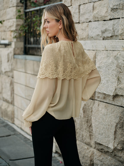 Rosa Women's Oversized Blouse - close-up detail