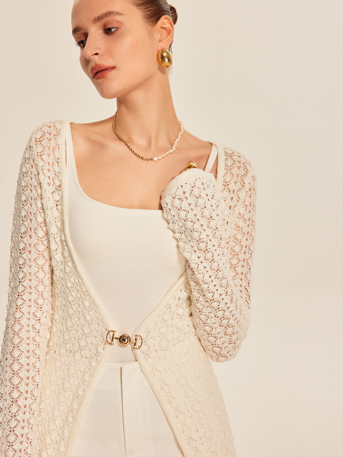 Zadie Women's Cardigan - fabric and finish detail
