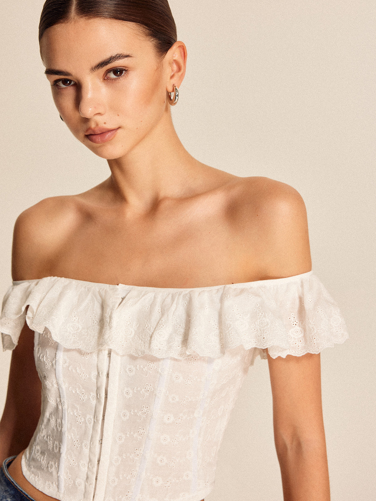 Yara Women's Top - fabric and finish detail