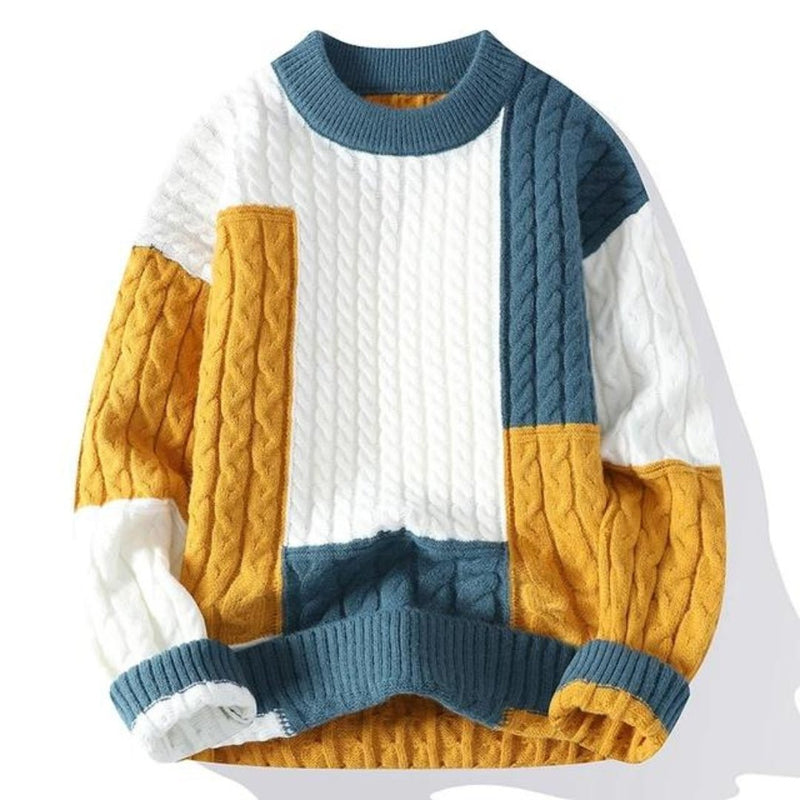 Elias Men's Sweater - fabric and finish detail
