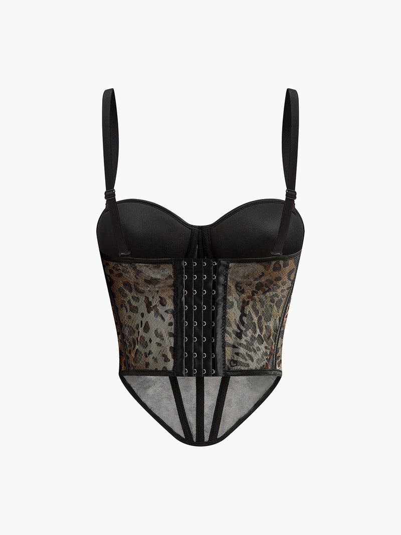 Maya Women's Printed Corset Top - fabric and finish detail
