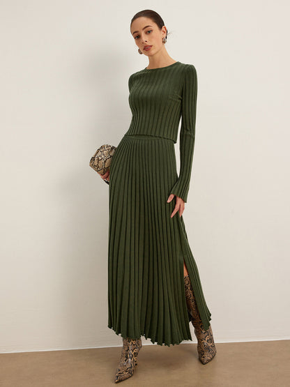 Faye Women's Pleated Sweater - back view
