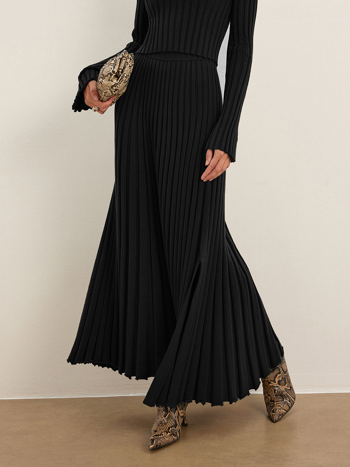 Faye Women's Pleated Sweater - front view