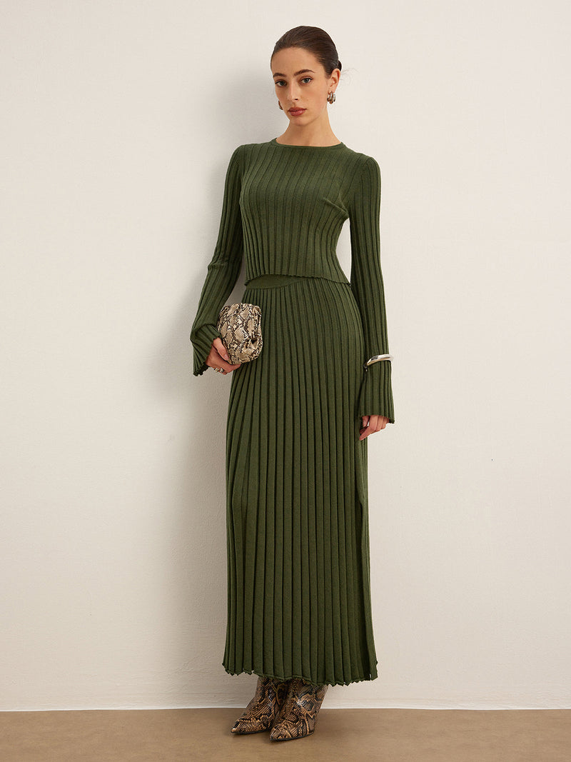 Nadia Women's Pleated Sweater - full-length view