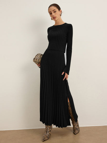 Nadia Women's Pleated Sweater - flat lay