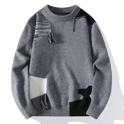 Finnian Men's Oversized Sweater - fabric and finish detail