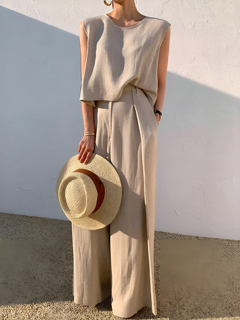 Greta Women's Linen Trousers | Black, Khaki